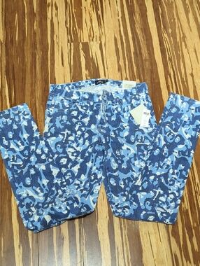 Kate Spade Saturday Blue Camouflage "Crowd" Print Pants NWT